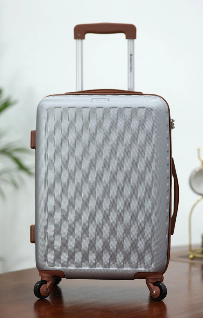 Woven Bag Texture Abs Luggage